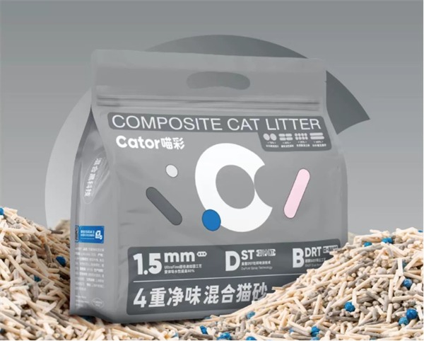 喵彩4重净味混合猫砂测评