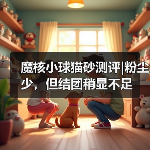 魔核小球猫砂测评|粉尘少，但结团稍显不足（图1）