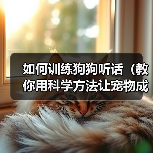 如何训练狗狗听话(教你用科学方法让宠物成为好孩子)(图3) 如何训练狗狗听话(教你用科学方法让宠物成为好孩子)(图3)