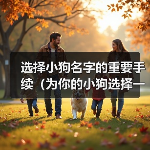 选择小狗名字的重要手续(为你的小狗选择一个恰当的名字的15个步骤)(图1) 选择小狗名字的重要手续(为你的小狗选择一个恰当的名字的15个步骤)(图1)