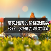 常见狗狗的价格及购买经验（你是否购买狗狗时花费过高？我是如何入手贵价狗狗的）（图4）