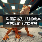 以画眉鸟为主题的鸟类生态观察（选择生鸟，探索画眉鸟的神奇世界）（图2）