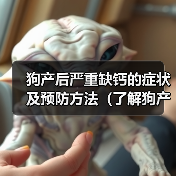 狗产后严重缺钙的症状及预防方法(了解狗产后缺钙的危害,及时采取预防措施)(图4) 狗产后严重缺钙的症状及预防方法(了解狗产后缺钙的危害,及时采取预防措施)(图4)