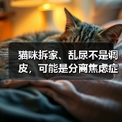 猫咪拆家、乱尿不是调皮，可能是分离焦虑症！（图1）