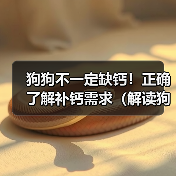 狗狗不一定缺钙！正确了解补钙需求（解读狗狗的补钙迷思与正确的饮食安排）（图1）