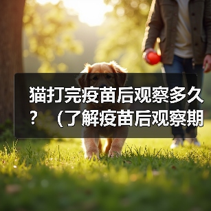 猫打完疫苗后观察多久？（了解疫苗后观察期，保护你的宠物健康）（图3）
