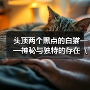 头顶两个黑点的白猫——神秘与独特的存在(探索白猫头顶黑点的秘密,解读其与幸运的关联)(图2) 头顶两个黑点的白猫——神秘与独特的存在(探索白猫头顶黑点的秘密,解读其与幸运的关联)(图2)