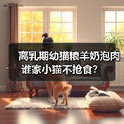 离乳期幼猫粮羊奶泡肉谁家小猫不抢食？（图1）