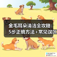 金毛耳朵清洁全攻略:5步正确方法+常见误区避雷(图4) 金毛耳朵清洁全攻略:5步正确方法+常见误区避雷(图4)