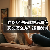 猫咪皮肤病痊愈后黑色斑块怎么办?能自然消退吗?(图1) 猫咪皮肤病痊愈后黑色斑块怎么办?能自然消退吗?(图1)