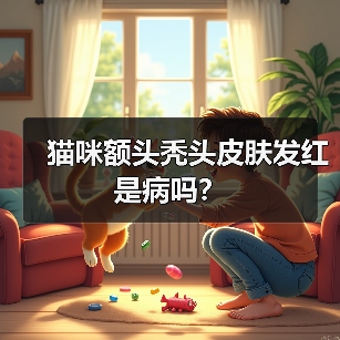 猫咪额头秃头皮肤发红是病吗?(图4) 猫咪额头秃头皮肤发红是病吗?(图4)