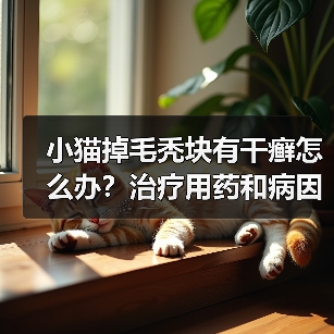 小猫掉毛秃块有干癣怎么办？治疗用药和病因排查（图3）