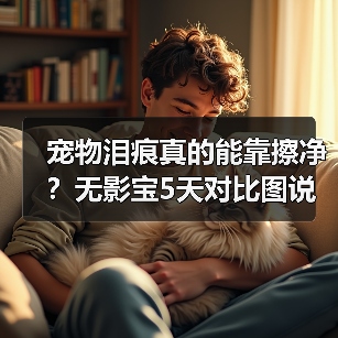 宠物泪痕真的能靠擦净？无影宝5天对比图说话（图3）