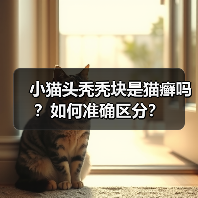 小猫头秃秃块是猫癣吗？如何准确区分？（图4）