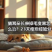 猫耳朵长癣掉毛变黑怎么治？23天痊愈经验分享