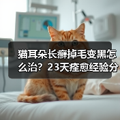 猫耳朵长癣掉毛变黑怎么治？23天痊愈经验分享（图2）