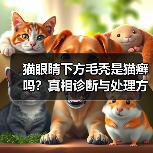 猫眼睛下方毛秃是猫癣吗?真相诊断与处理方法(图2) 猫眼睛下方毛秃是猫癣吗?真相诊断与处理方法(图2)