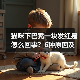 猫咪下巴秃一块发红是怎么回事？6种原因及处理方法