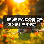 宠物走丢心理分析报告怎么写?三步搞定(图2) 宠物走丢心理分析报告怎么写?三步搞定(图2)