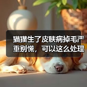 猫猫生了皮肤病掉毛严重别慌，可以这么处理！（图2）
