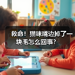 救命！猫咪嘴边掉了一块毛怎么回事？