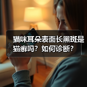 猫咪耳朵表面长黑斑是猫癣吗？如何诊断？（图1）