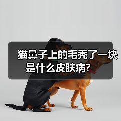 猫鼻子上的毛秃了一块是什么皮肤病?(图1) 猫鼻子上的毛秃了一块是什么皮肤病?(图1)
