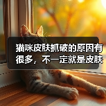 猫咪皮肤抓破的原因有很多，不一定就是皮肤病！
