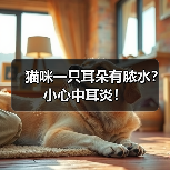 猫咪一只耳朵有脓水？小心中耳炎！