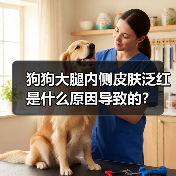 狗狗大腿内侧皮肤泛红是什么原因导致的?(图2) 狗狗大腿内侧皮肤泛红是什么原因导致的?(图2)