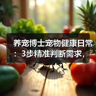 养宠博士宠物健康日常：3步精准判断需求，避坑方案全攻略（图2）