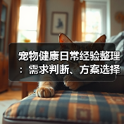 宠物健康日常经验整理:需求判断、方案选择与避坑建议(图2) 宠物健康日常经验整理:需求判断、方案选择与避坑建议(图2)