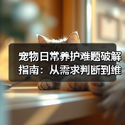 宠物日常养护难题破解指南:从需求判断到维护全攻略(图2) 宠物日常养护难题破解指南:从需求判断到维护全攻略(图2)