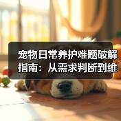 宠物日常养护难题破解指南:从需求判断到维护全攻略(图3) 宠物日常养护难题破解指南:从需求判断到维护全攻略(图3)