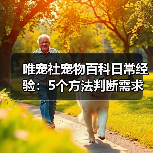 唯宠社宠物百科日常经验：5个方法判断需求与维护（图1）