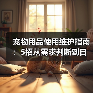 宠物用品使用维护指南：5招从需求判断到日常保养（图1）