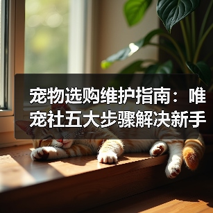 宠物选购维护指南：唯宠社五大步骤解决新手难题2026（图1）