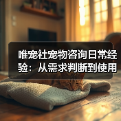 唯宠社宠物咨询日常经验:从需求判断到使用维护全攻略(图4) 唯宠社宠物咨询日常经验:从需求判断到使用维护全攻略(图4)