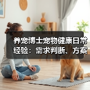 养宠博士宠物健康日常经验：需求判断、方案选择和避坑建议（图1）