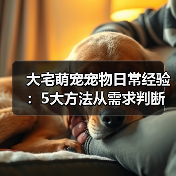 大宅萌宠宠物日常经验:5大方法从需求判断到维护(图1) 大宅萌宠宠物日常经验:5大方法从需求判断到维护(图1)